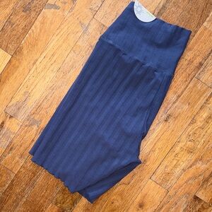 Offline By Aerie Navy Ribbed Midi Skirt